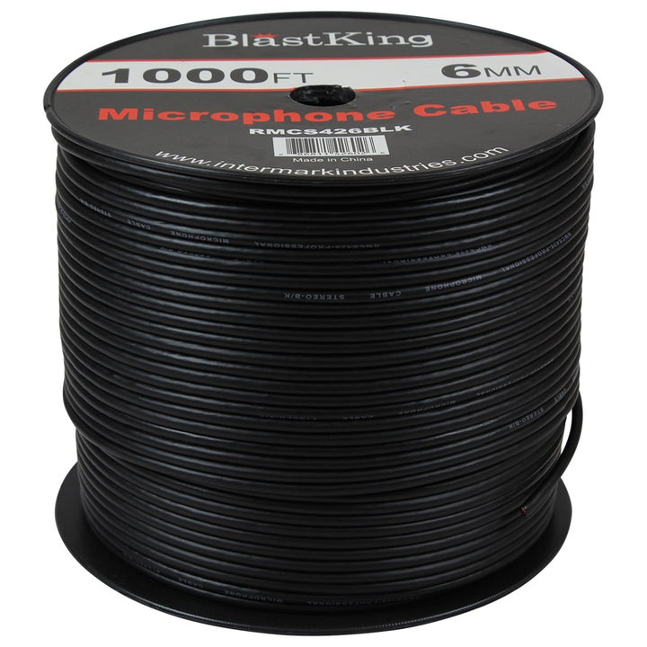 BLASTKING Microphone Cable I-RMCS426BLK Yds 6MM Sold Per Yard