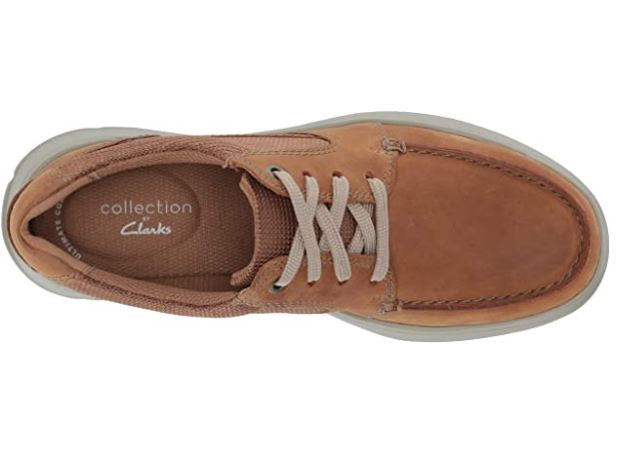 CLARKS Footwear Men's Cotrell Lane Sneaker Tan Combi Leather