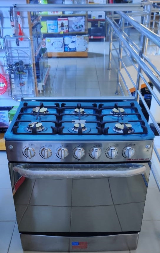 EMERALD Stove 6 Burner 30" Normal Stainless Steel