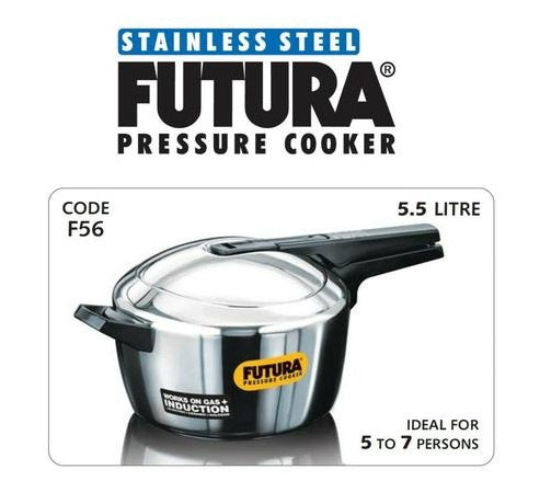 HAWKINS Pressure Cooker F56 F50 Futura Stainless Steel Induction 5.5LT