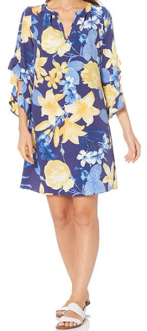 NINE WEST Dress Shift Ruffle Sleeve