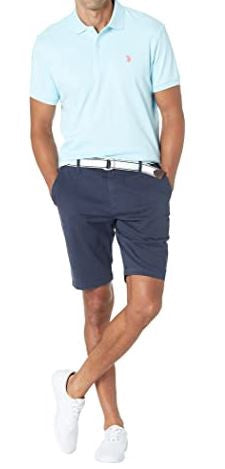 US POLO ASSN. Men Shorts Us Polo Twill Navy Stretch