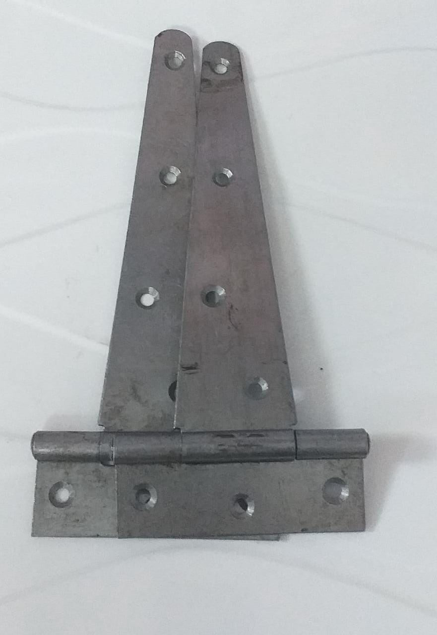 Tee Hinges 8" Heavy Narrow Black Pair