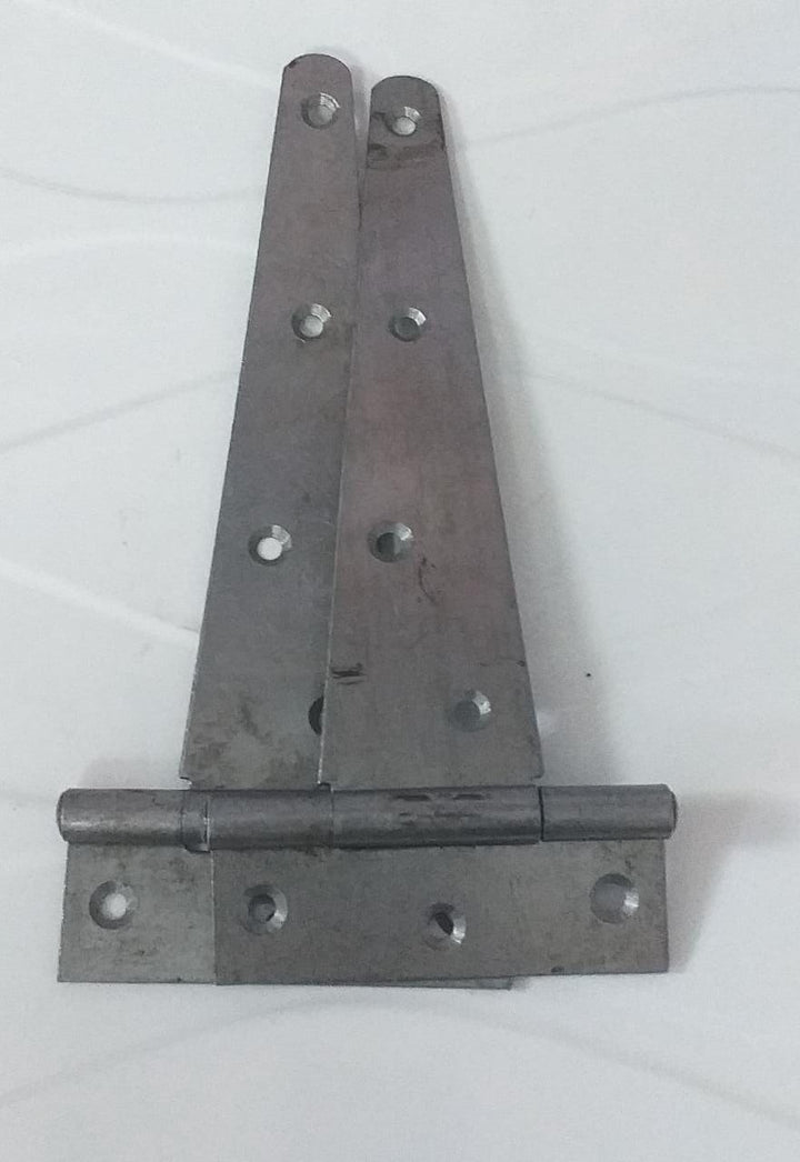 Tee Hinges 8" Heavy Narrow Black Pair