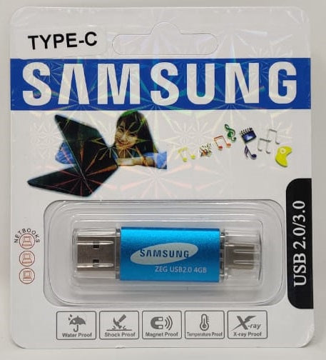 GENERIC Computer Flash Drive 4GB USB 2.0/3.0 USB & TYPE-C USB Ports