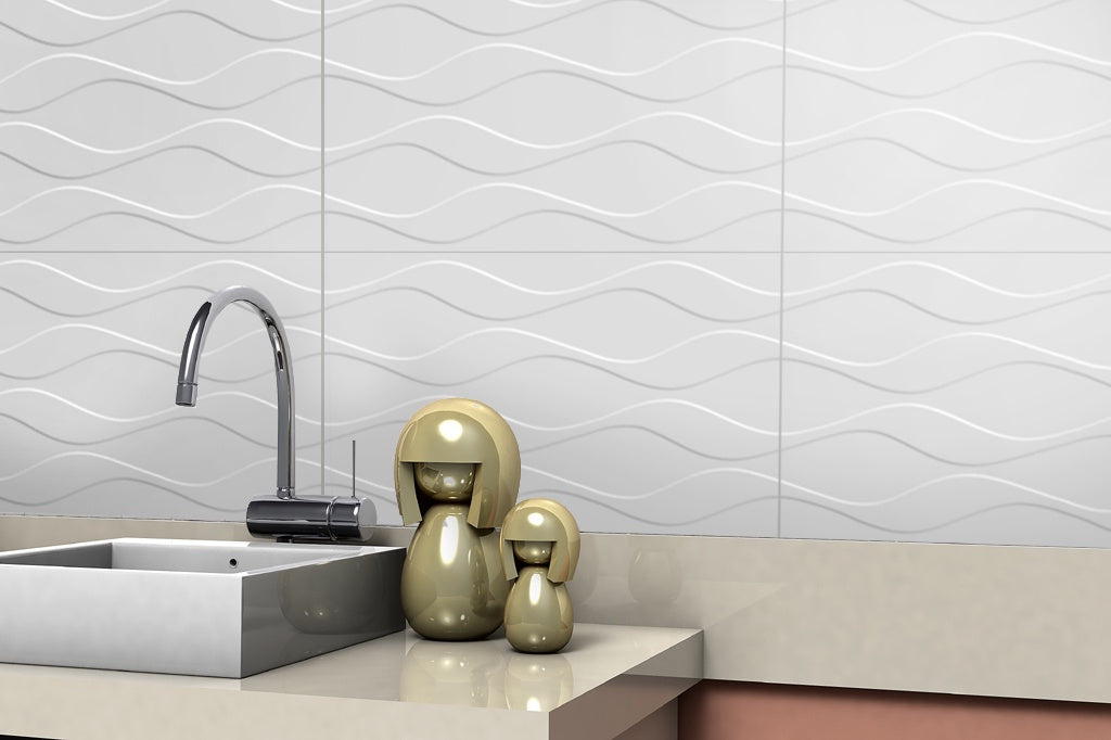 CR-CERAMIC Tile Ceramic 12.5 X 22.5 Duna White HD 32X57