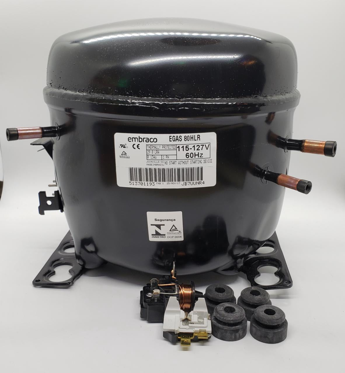 EMBRACO Fridge Compressor 1/4 HP 110V R134A Egas 80HLR