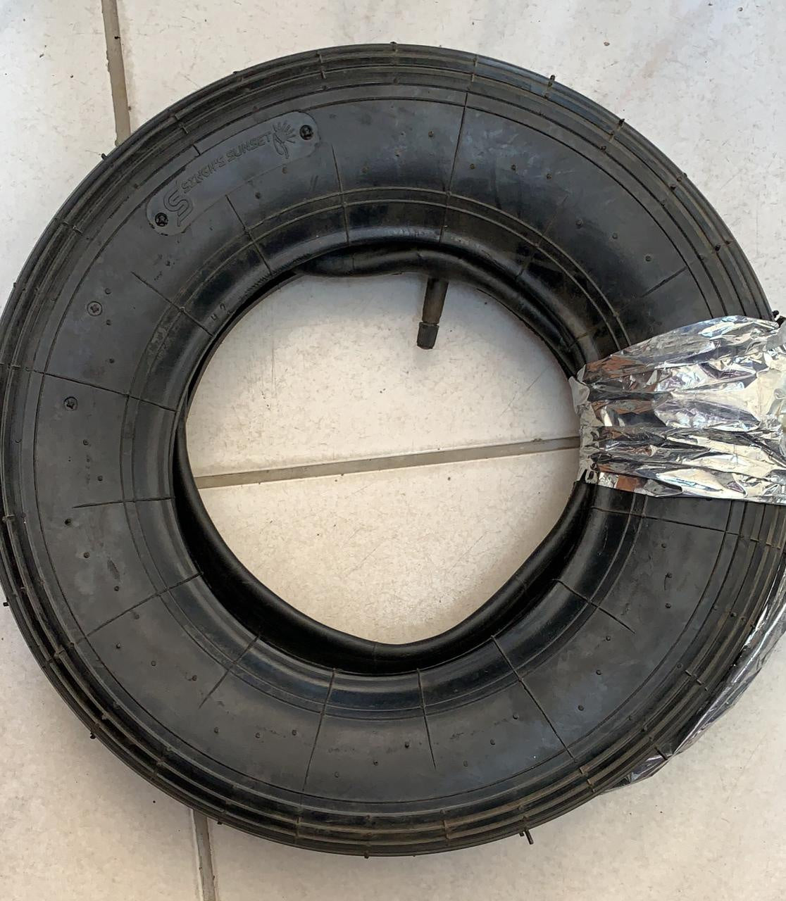 SINGH'S SUNSET Wheel Barrow Tyre Complete W/TUBE 4 Plyt 4.80/4.00-8 4PR Singh Sunset