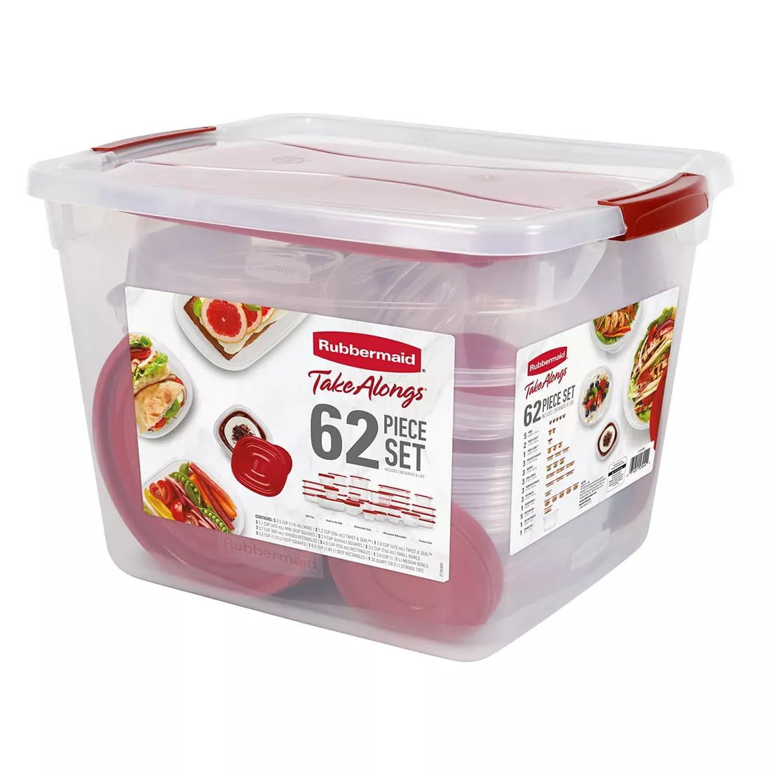 RUBBERMAID Storage Container 2135490 62PCS Take Alongs