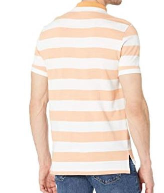 US POLO ASSN. Men Shirt Polo Us Polo Orange Strip Slim Fit