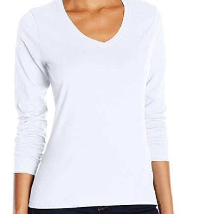 HANES Top Long Sleeve Tee White