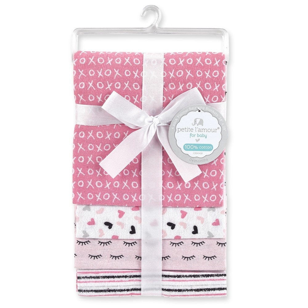 BABYKING Baby Receiving Blankets Petite L'amour CM41418 4PCS Set