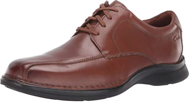 CLARKS Footwear Men's Kempton Run Oxford Tan Leather