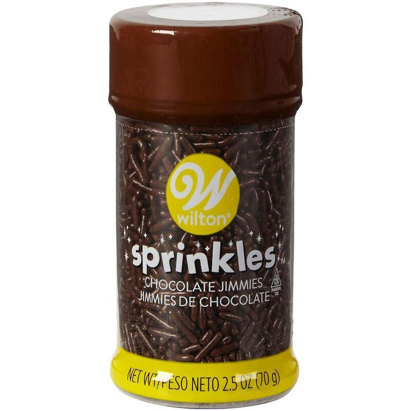 WILTON Baking Sprinkles Jimmies Chocolate 2.5OZ 70G