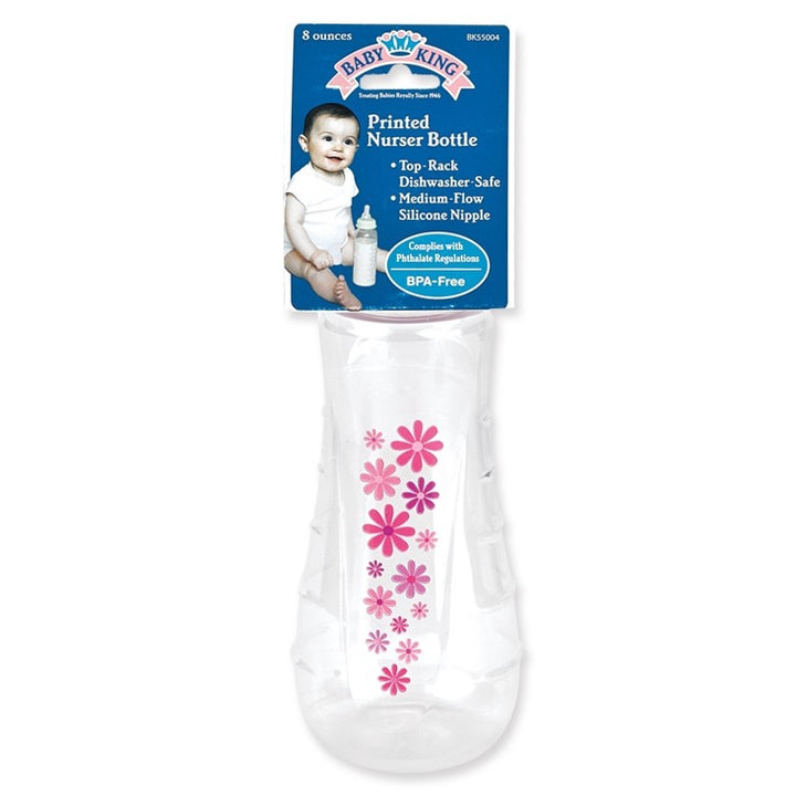 BABYKING Baby Bottle 8OZ Printed Nurser BK55004 Bpa Free