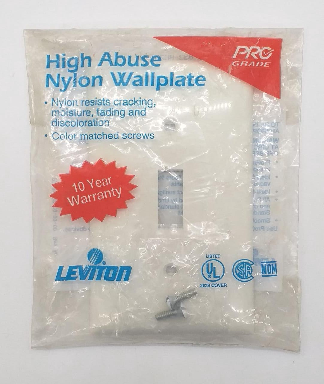 LEVITON Switch Cover 2" X 4" White