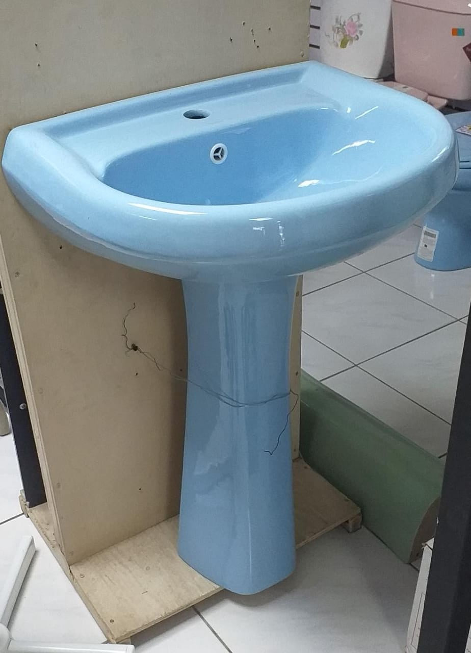 TWYFORD Sink Ware Blue W/PEDESTAL #115B