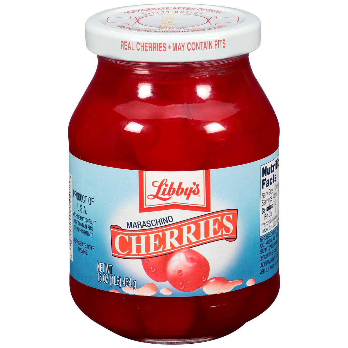 LIBBY'S Maraschino Cherries Without Stems 16OZ 454G