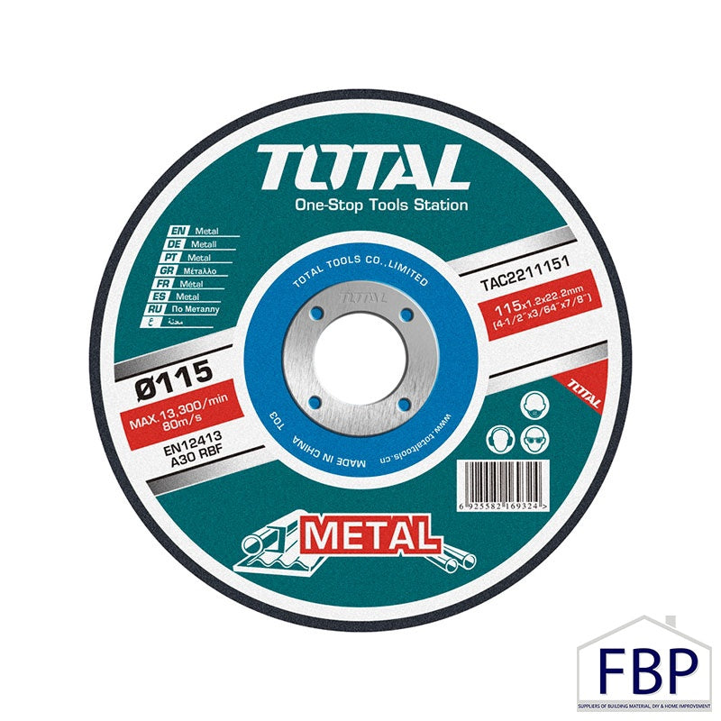 TOTAL Disc 4 1/2" Metal Cutting TAC2211151 Sold Each A30RBF