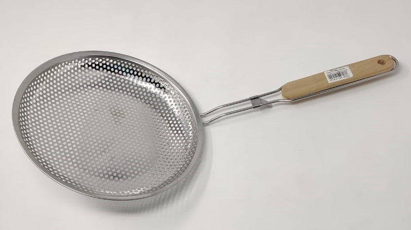 GENERIC Spoon Strainer Stainless Steel and Wood Handle Large Frying FW20