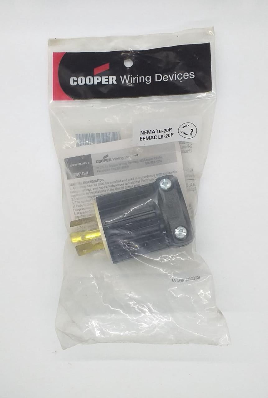 COOPER Plug 3 Pin Generator 20A L620P 250V