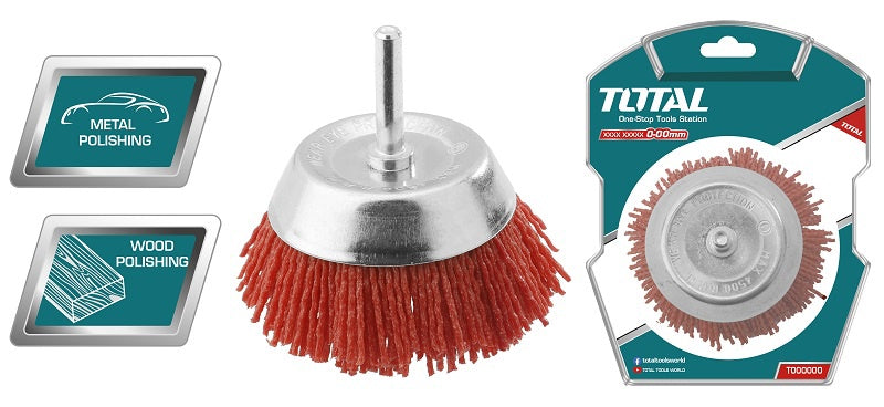 TOTAL Nylon Brush Cup 2" TAC33025 with Shank