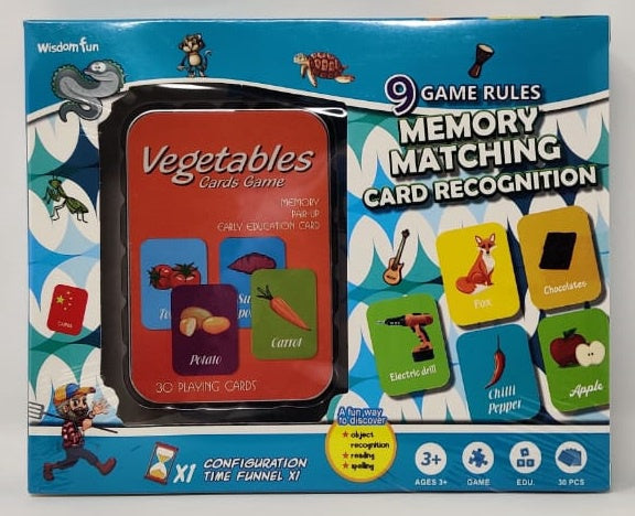 GENERIC Toy Card Game Vegetables Memory Matching K443