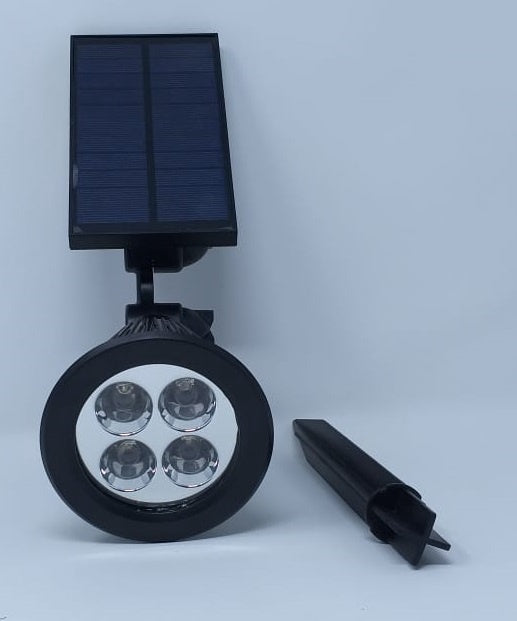 Solar Lamp Lawn LED Torch Spot 4 Bulb Brown Box