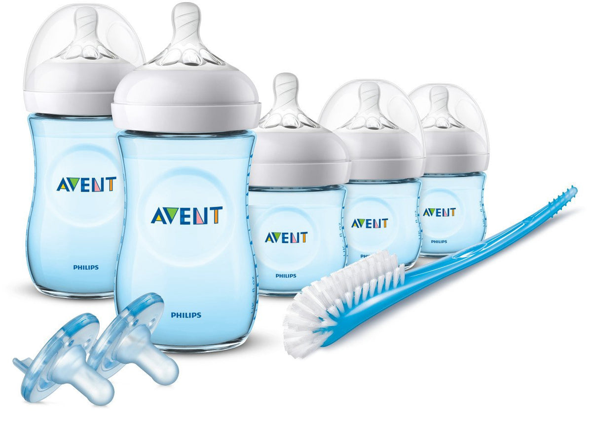 PHILIPS Baby Avent Natural Baby Bottle Blue Gift Set, SCD206/12