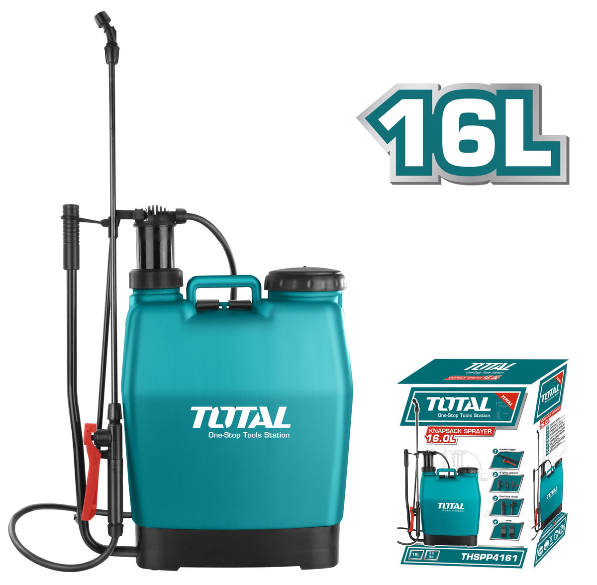 TOTAL Spray Can Knapsack THSPP4161 16L Sprayer