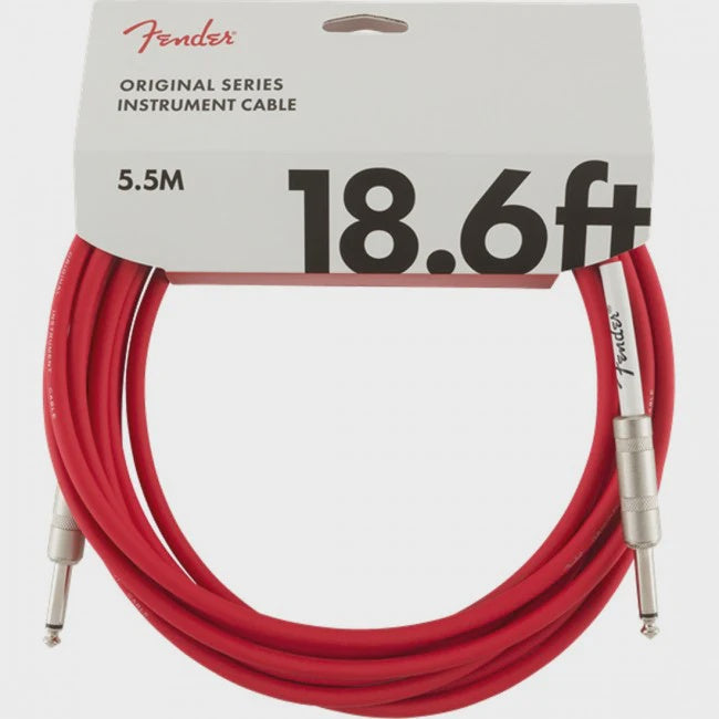 FENDER Lead 1 1/4" Male Mono to 1 1/4" Male Mono 18.6FT Cable 0990520010 Fiesta Red Guitar