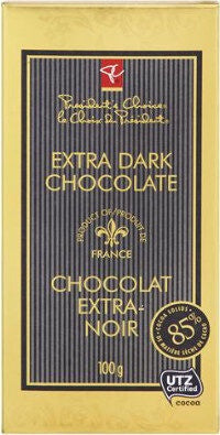 PRESIDENT CHOICE Pc Dark Chocolate 85% Cocoa Belgium 100G