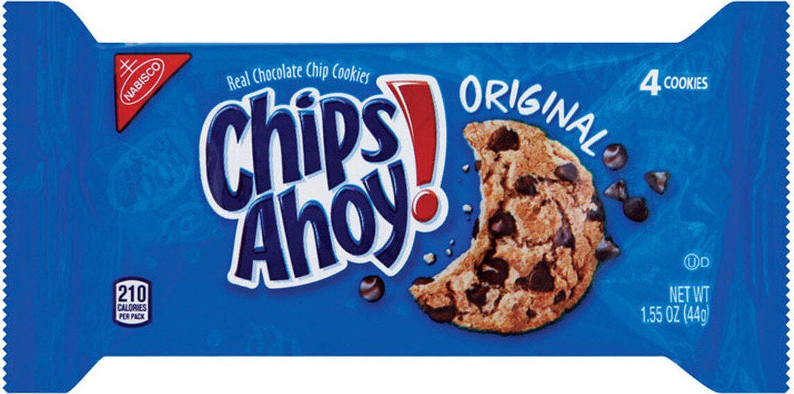 NABISCO Chips Ahoy! Original Cookies Single 4-COOKIES 1.55OZ 44G