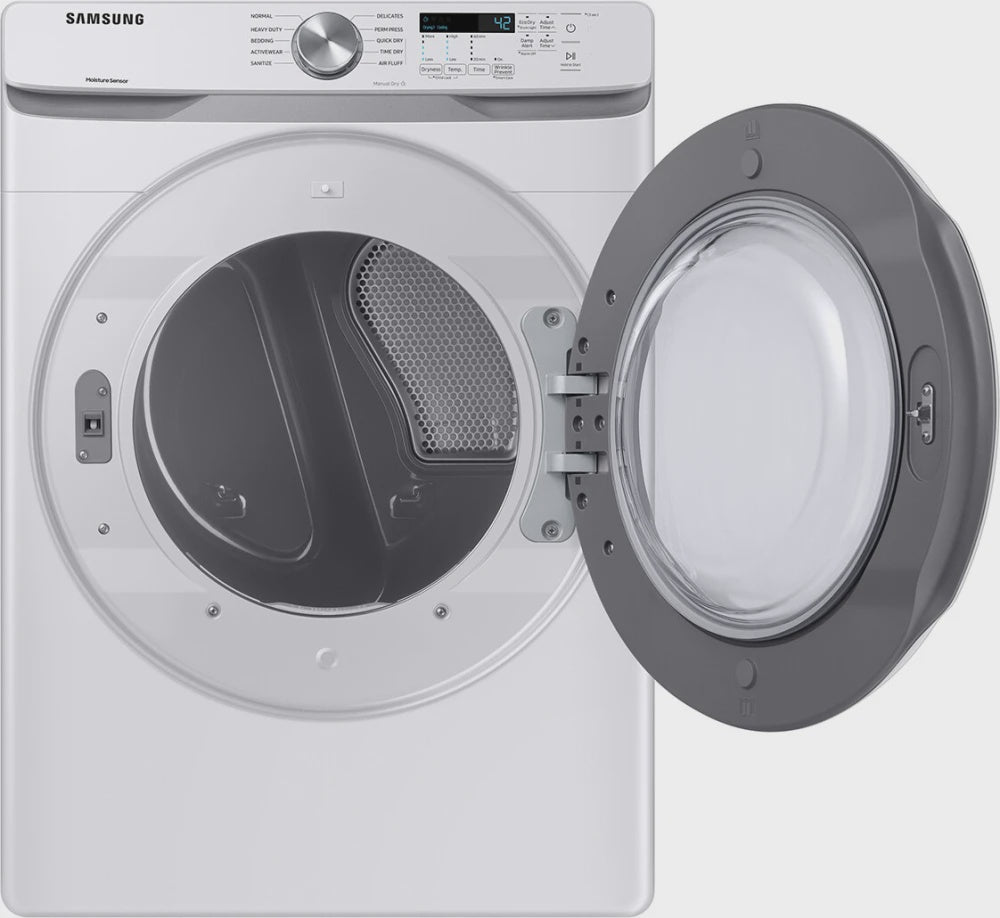 SAMSUNG Dryer DVE45T6000W 7.5CF Electric 1Y