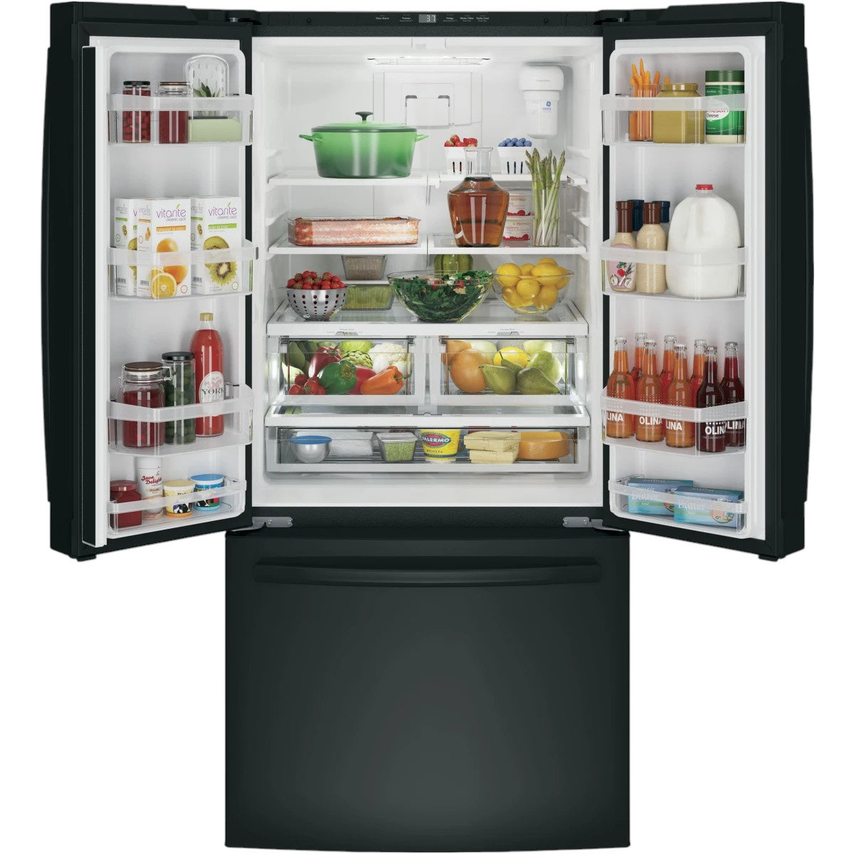 GE Refrigerator GNE25JGKBB 24.7CF Black 33"