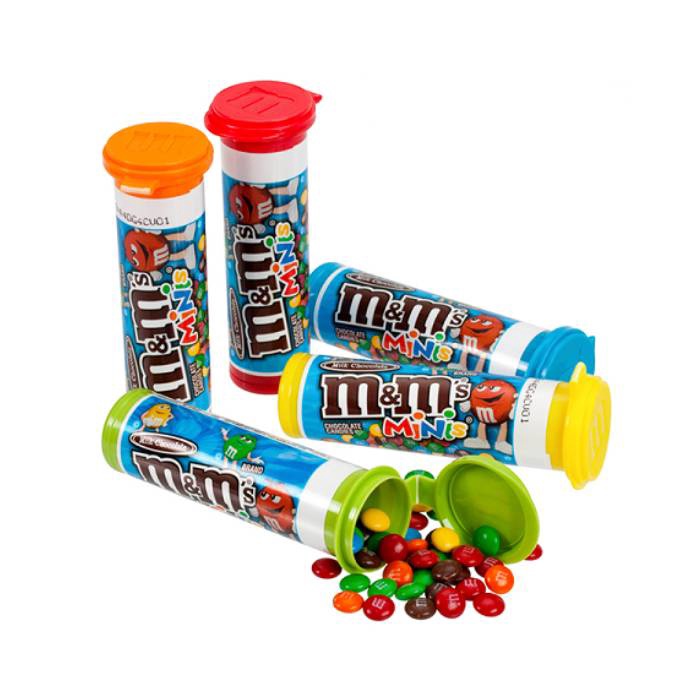 M&M Minis Milk Chocolate Candies Tube 1.08OZ 30.6G