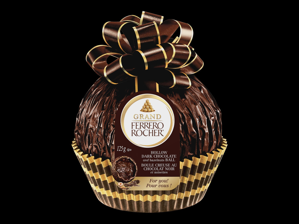 FERRERO ROCHER Grand Hollow Dark Chocolate and Hazelnut Ball 125G