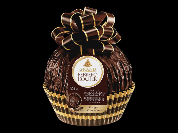 FERRERO ROCHER Grand Hollow Dark Chocolate and Hazelnut Ball 125G