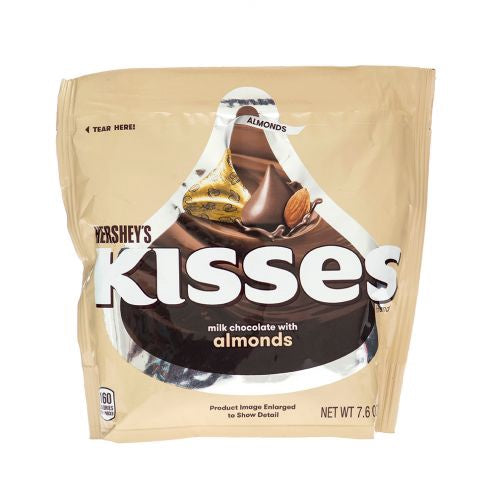 HERSHEY'S Kisses Milk Chocolate with Almonds 7.6OZ 215G