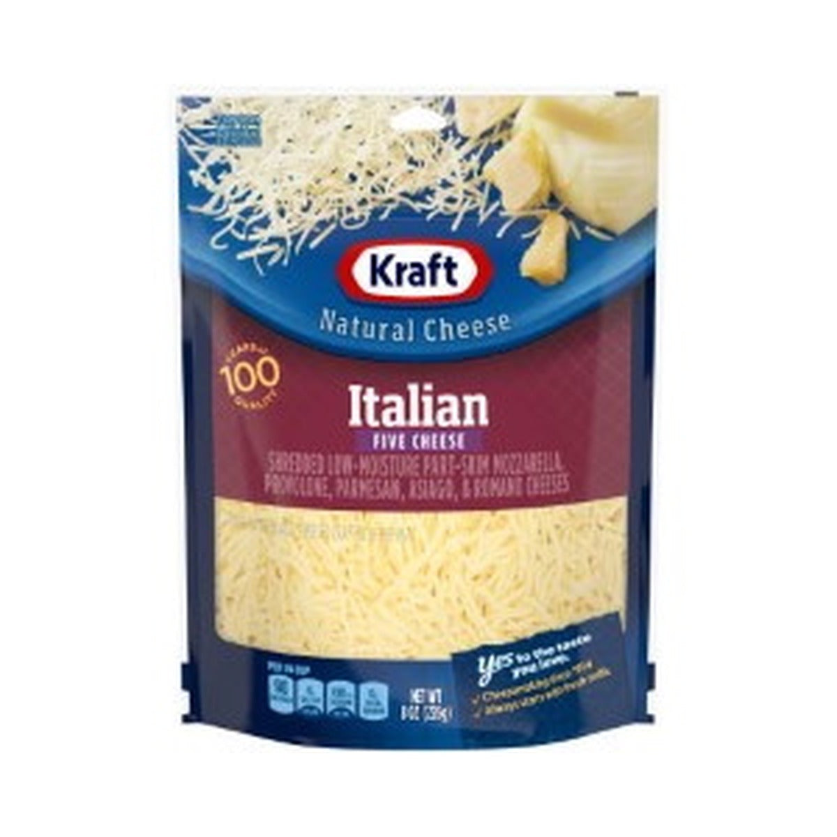 Cheese Kraft Shredded Italian Five Cheese Fine 8oz