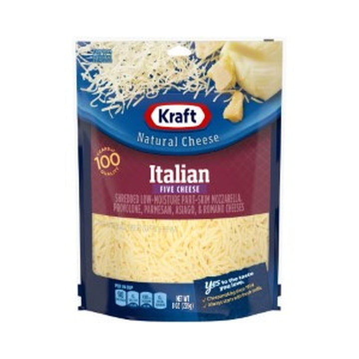 Cheese Kraft Shredded Italian Five Cheese Fine 8oz