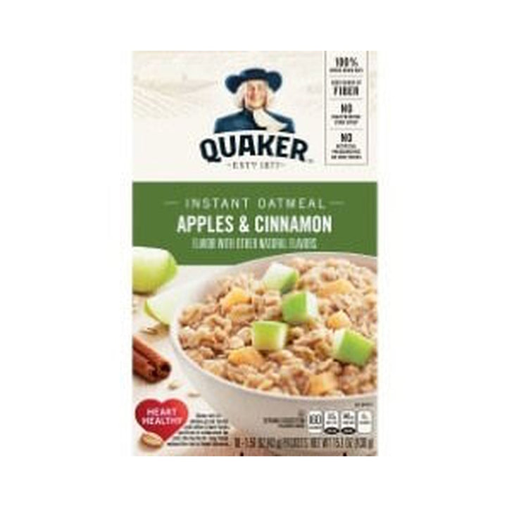 Oats Quaker Instant Apples & Cinnamon 10pk 1.5oz