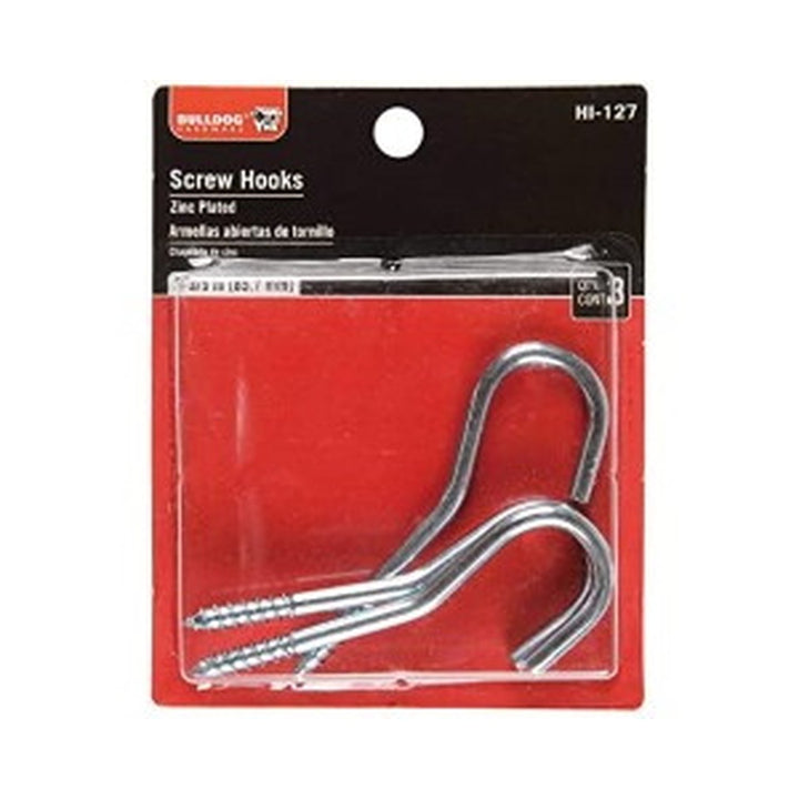 Hooks Screws Bulldog 3- 3/8 inch 3pcs