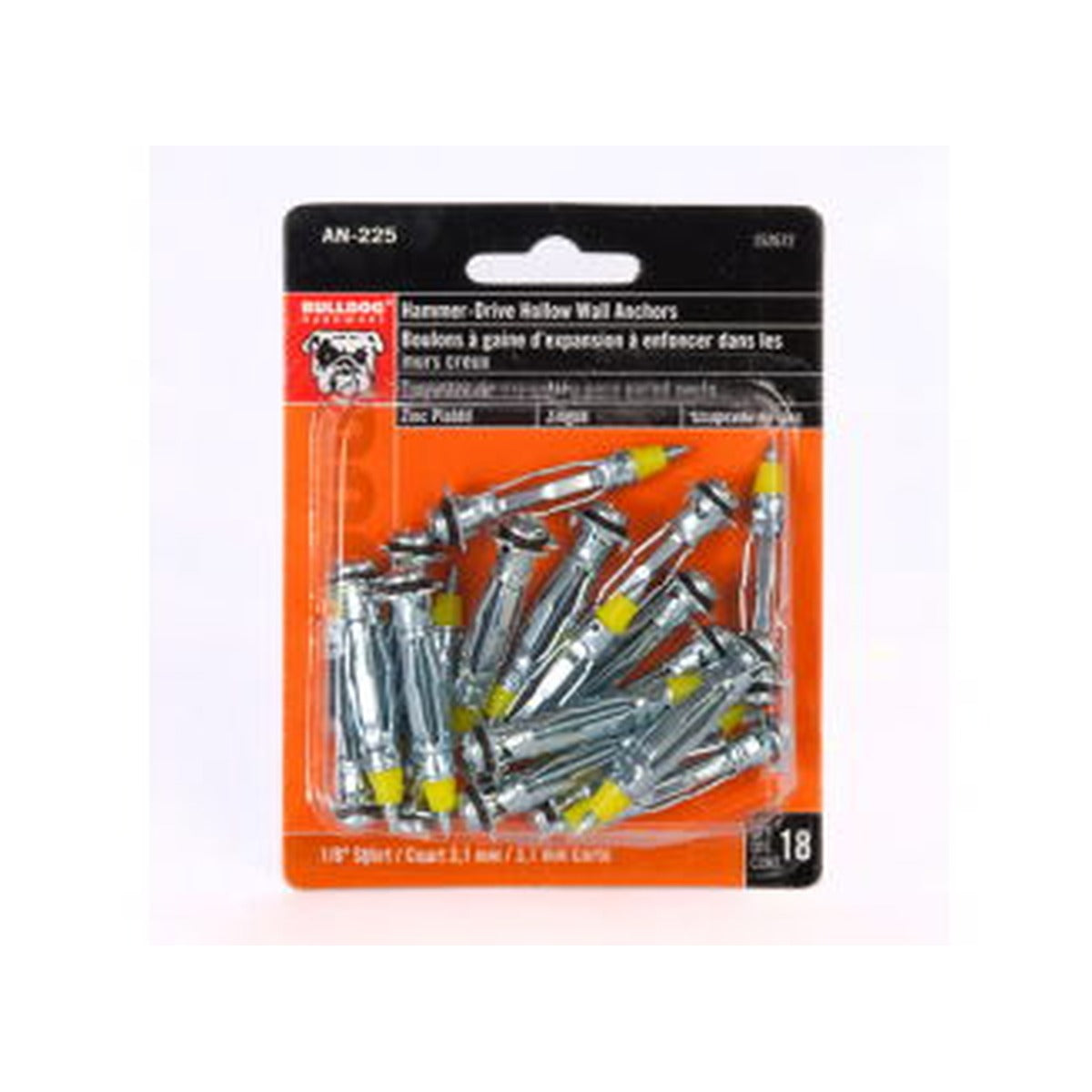 Wall Anchors Hammer Drive Hollow 1/8inch shirt 18pcs