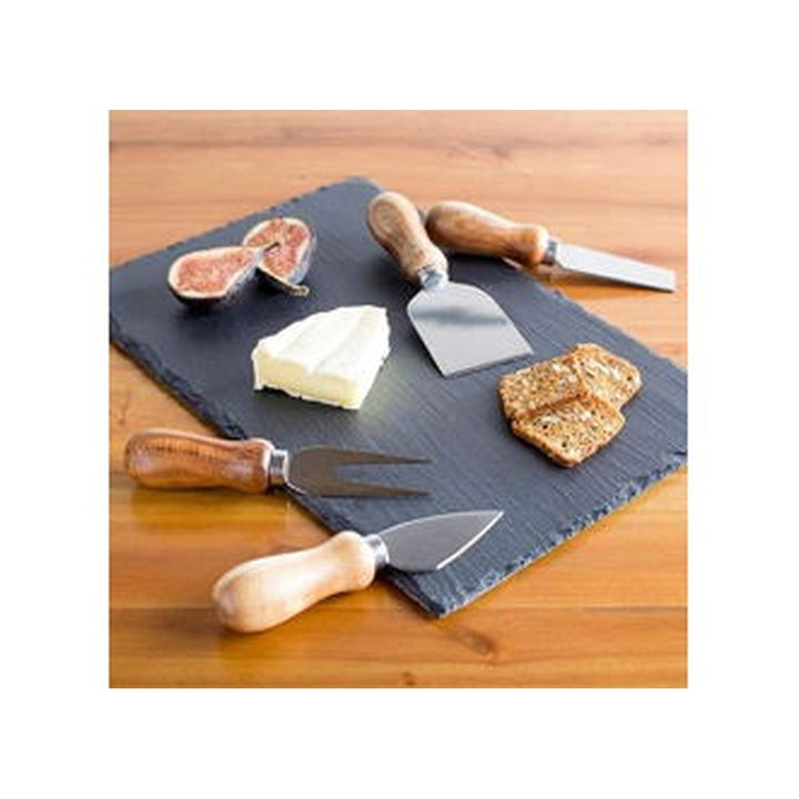 Cheese Board with Knives Stilton Slate - Set of 5