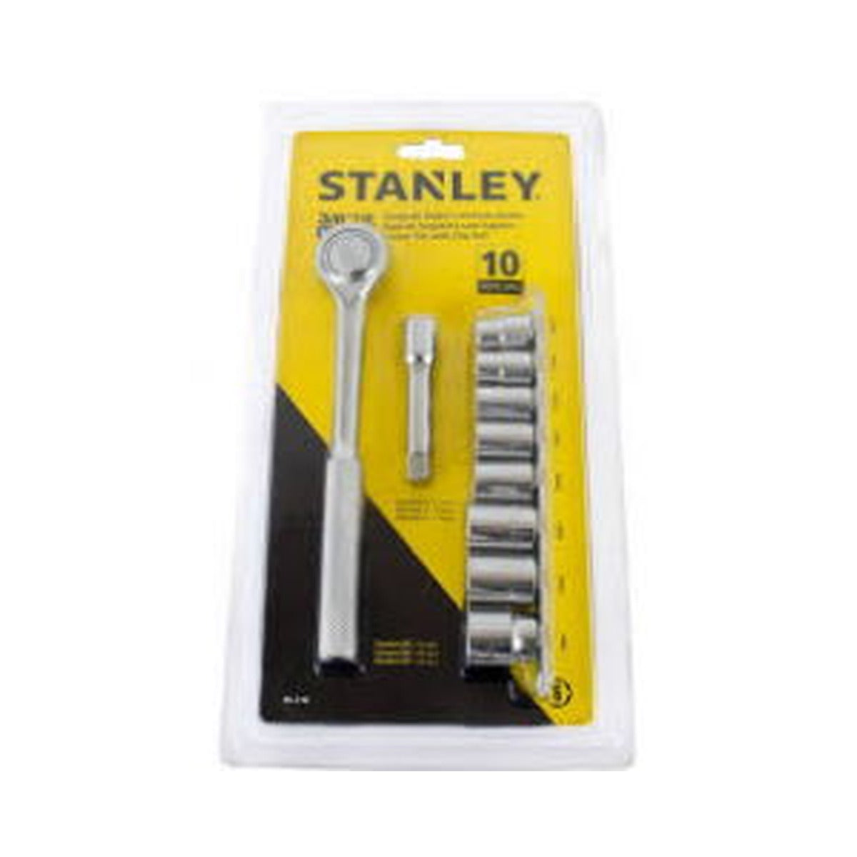 Socket Set with Clip Rail Stanley 3/8" 10 pieces