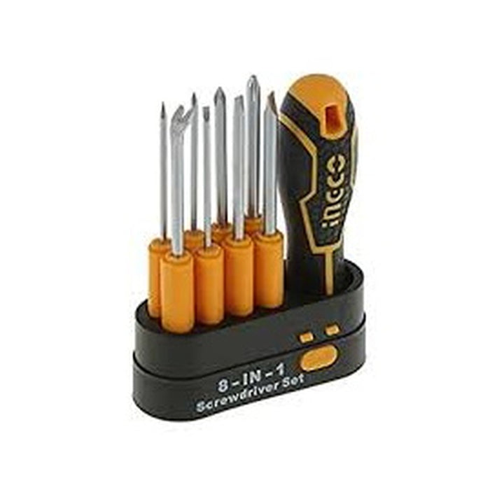 Screwdriver Set Interchangeable Ingco 8 pieces