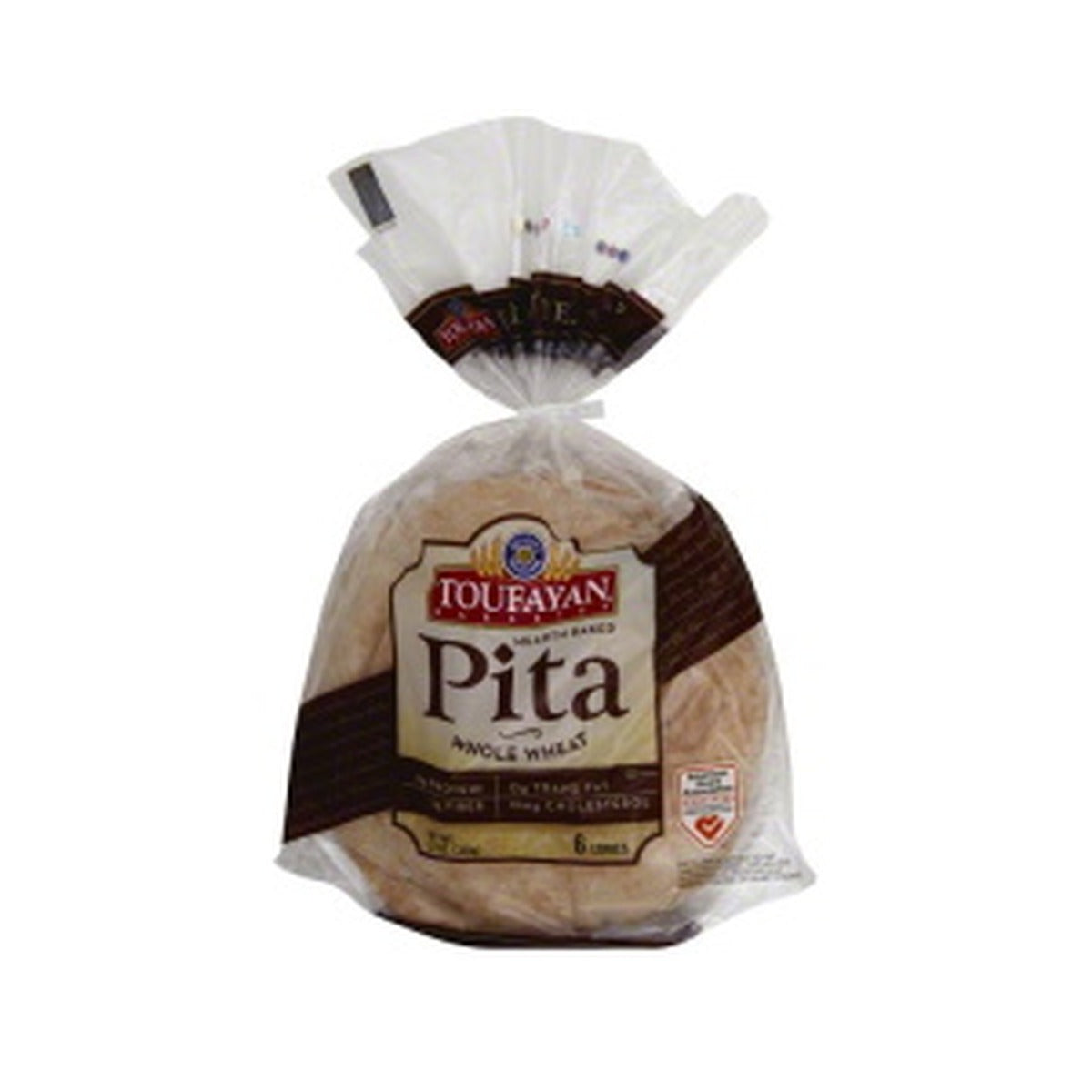 Toufayan Pita Bread Whole Wheat 6 loaves