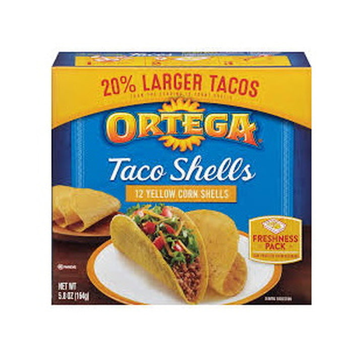 Taco Shells Ortega Yellow Corn 12 Count