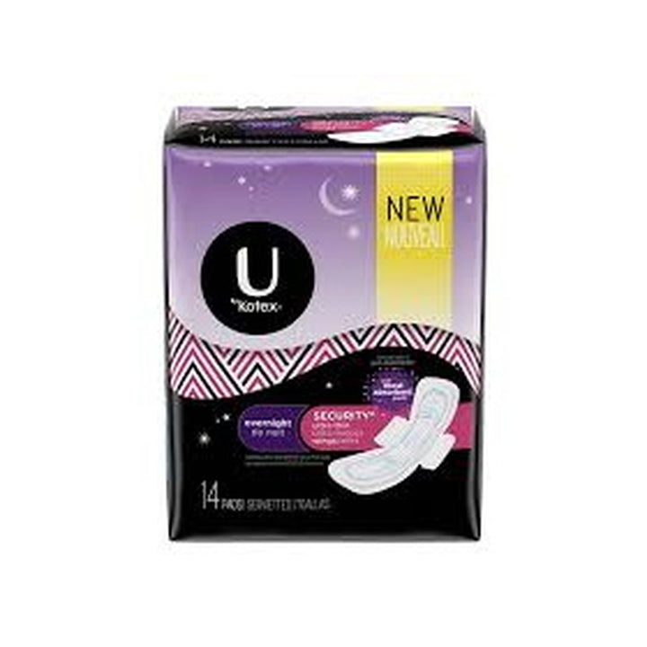 Kotex Ultra Thin Overnight Wings 14 count